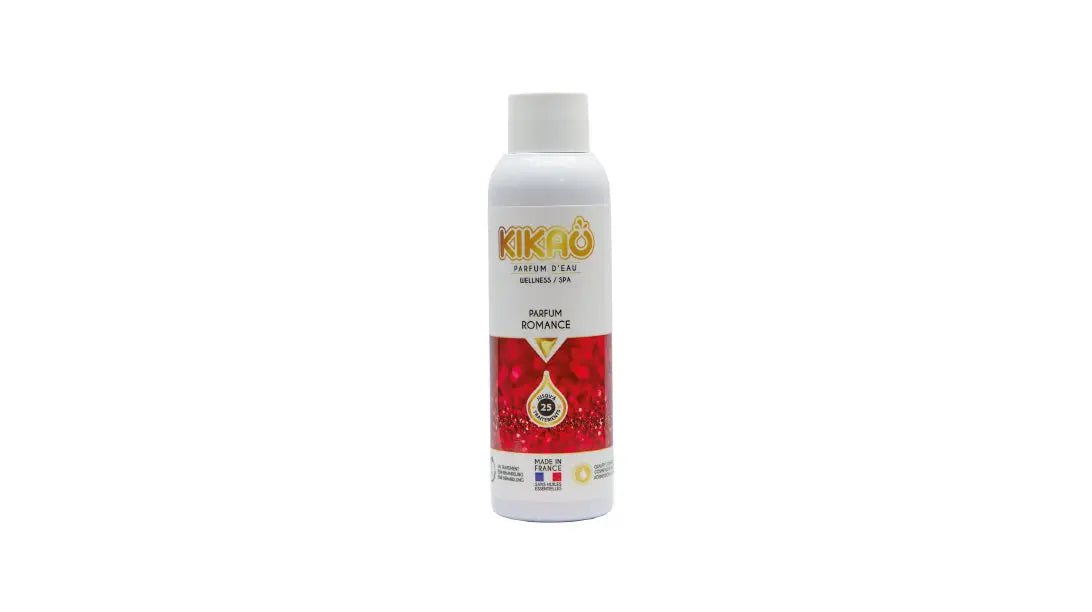 image de face du bidon kikao parfum d'eau senteur romance