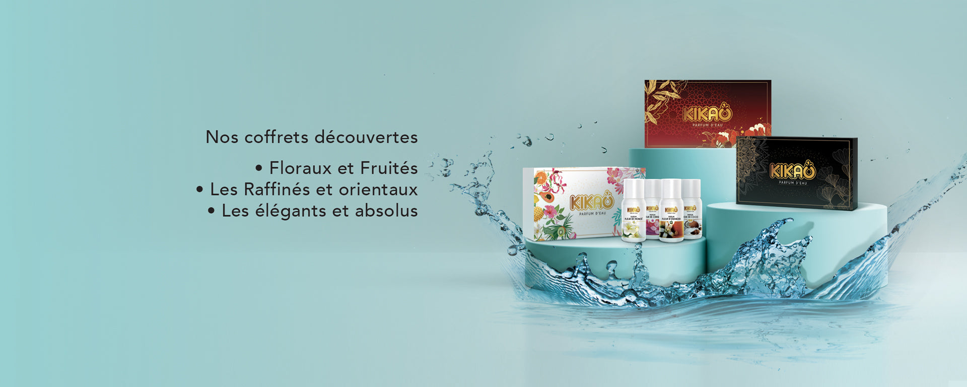 bandeau d'accueil des informations sur la composition des coffrets découvertes KIKAO