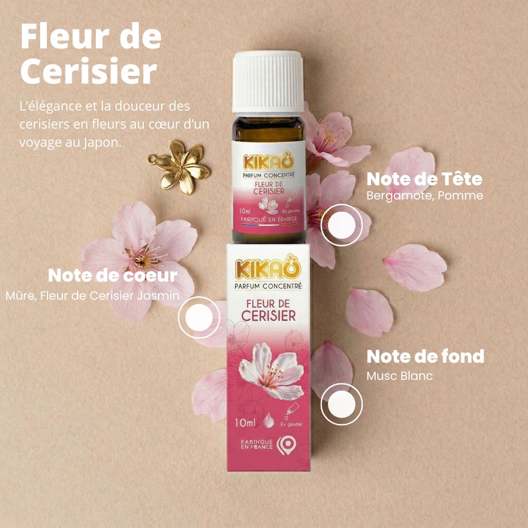 KIKAO - Parfum Fleur de cerisier Concentré - Multi-Usages