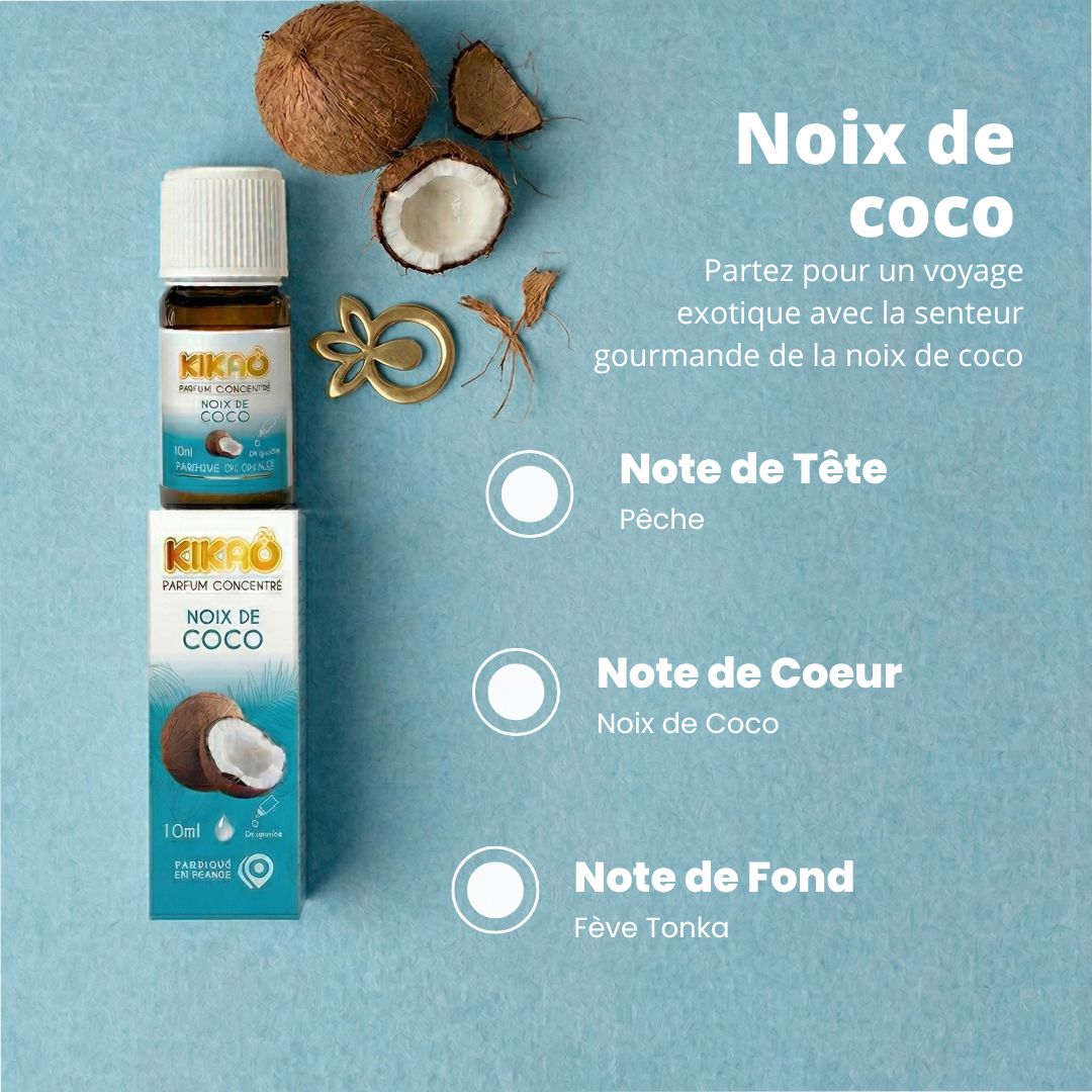 KIKAO - Parfum Noix de Coco Concentré - Multi-Usages - 10ml