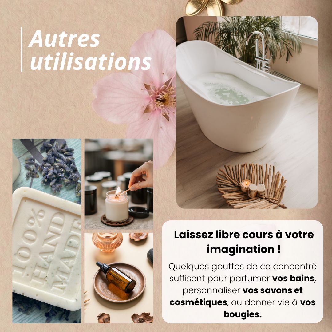 KIKAO - Parfum Fleur de cerisier Concentré - Multi-Usages